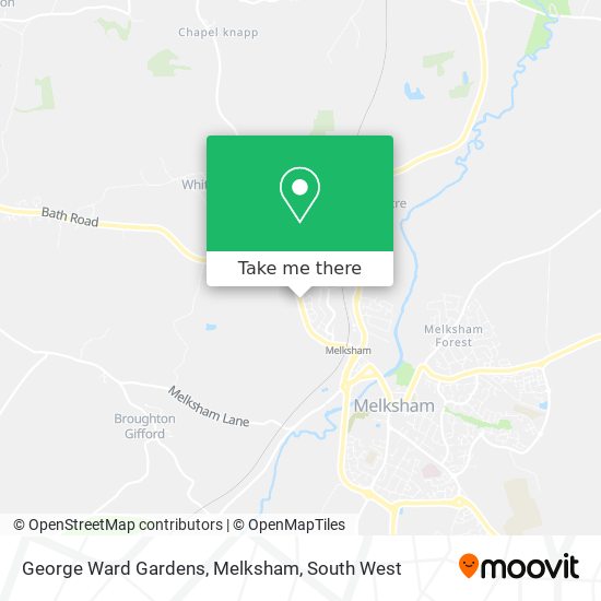 George Ward Gardens, Melksham map