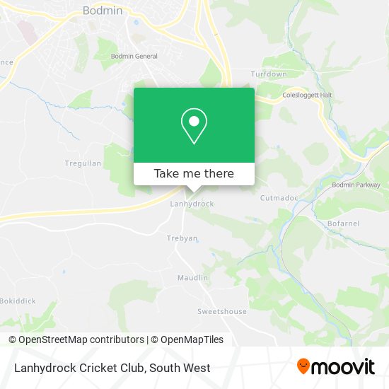 Lanhydrock Cricket Club map