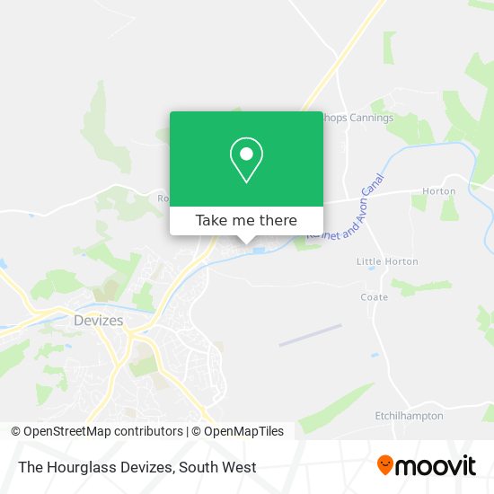 The Hourglass Devizes map