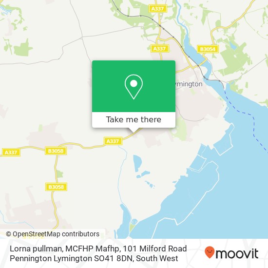 Lorna pullman, MCFHP Mafhp, 101 Milford Road Pennington Lymington SO41 8DN map