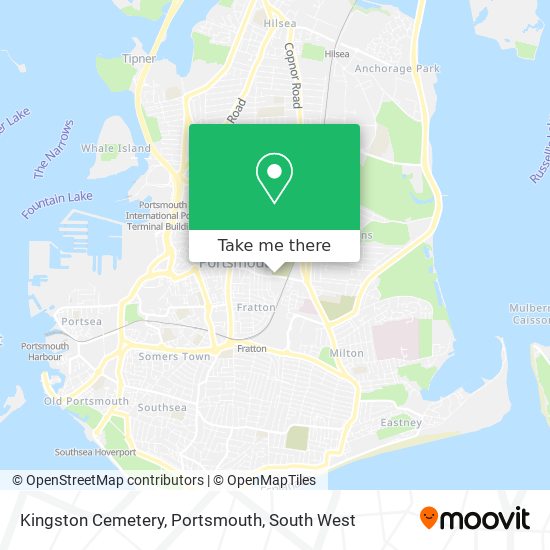 Kingston Cemetery, Portsmouth map