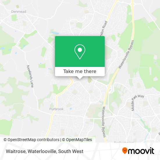 Waitrose, Waterlooville map