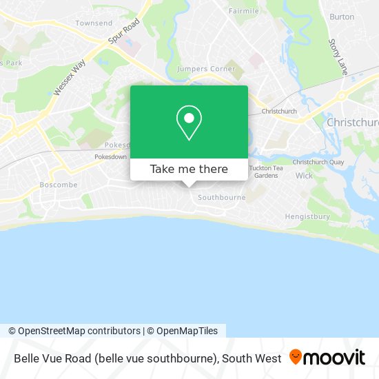 Belle Vue Road (belle vue southbourne) map