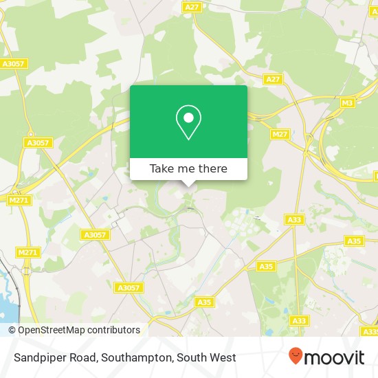 Sandpiper Road, Southampton map