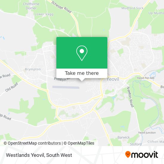 Westlands Yeovil map