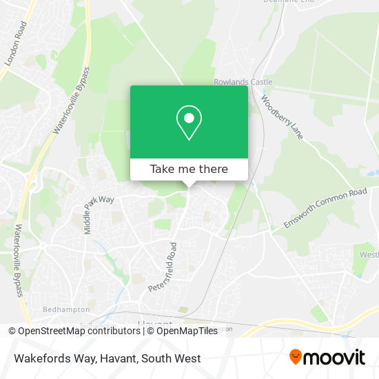 Wakefords Way, Havant map