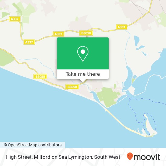 High Street, Milford on Sea Lymington map