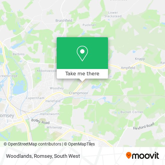 Woodlands, Romsey map