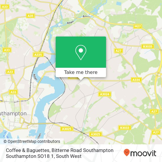 Coffee & Baguettes, Bitterne Road Southampton Southampton SO18 1 map