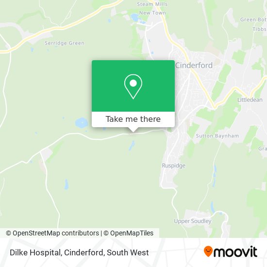 Dilke Hospital, Cinderford map