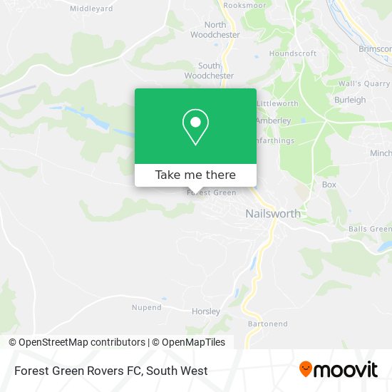 Forest Green Rovers FC map