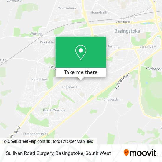 Sullivan Road Surgery, Basingstoke map