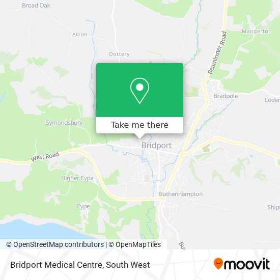 Bridport Medical Centre map