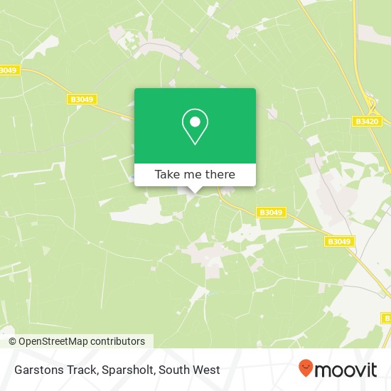 Garstons Track, Sparsholt map