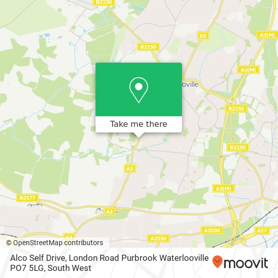 Alco Self Drive, London Road Purbrook Waterlooville PO7 5LG map