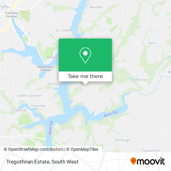Tregothnan Estate map