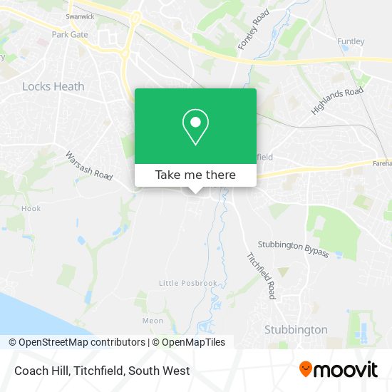 Coach Hill, Titchfield map
