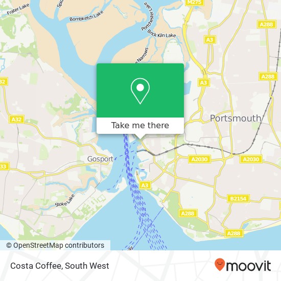 Costa Coffee map