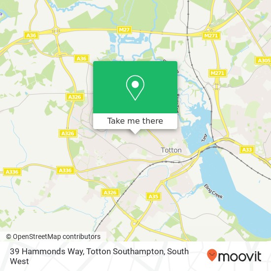 39 Hammonds Way, Totton Southampton map