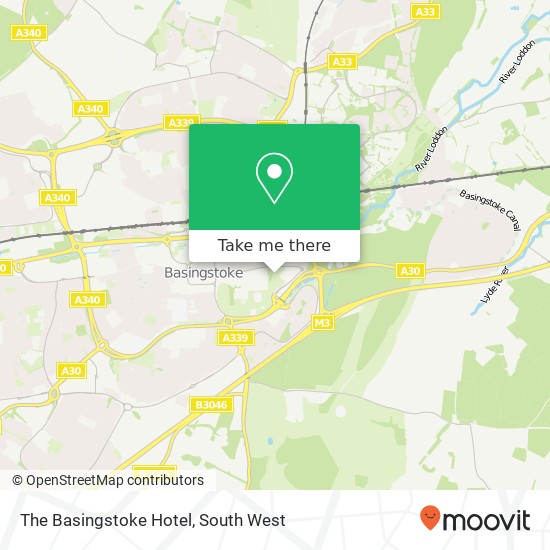 The Basingstoke Hotel map