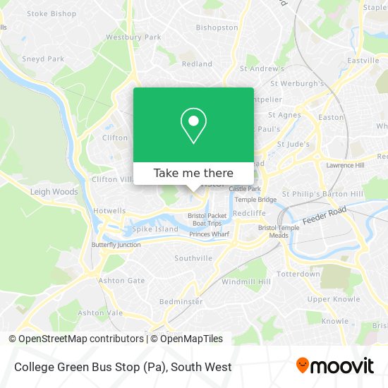 College Green Bus Stop (Pa) map