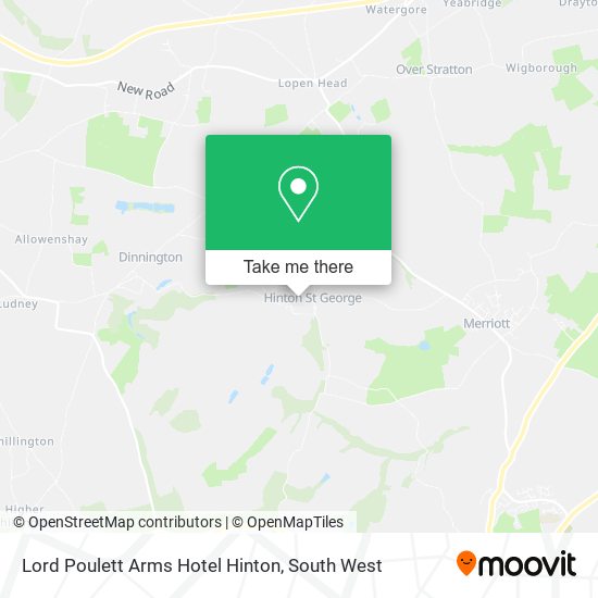 Lord Poulett Arms Hotel Hinton map