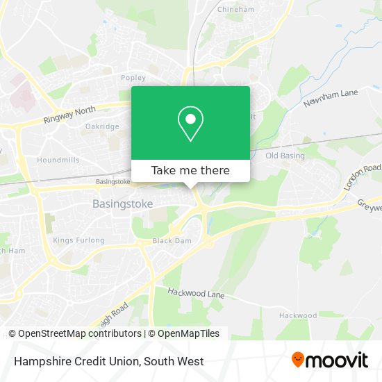 Hampshire Credit Union map