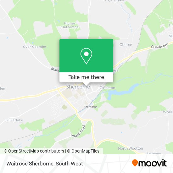 Waitrose Sherborne map