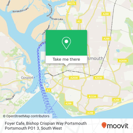 Foyer Cafe, Bishop Crispian Way Portsmouth Portsmouth PO1 3 map