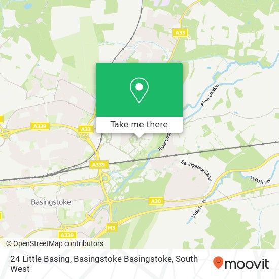 24 Little Basing, Basingstoke Basingstoke map