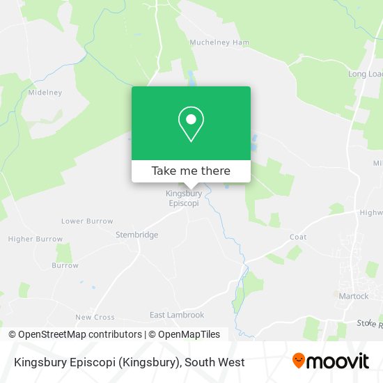Kingsbury Episcopi map