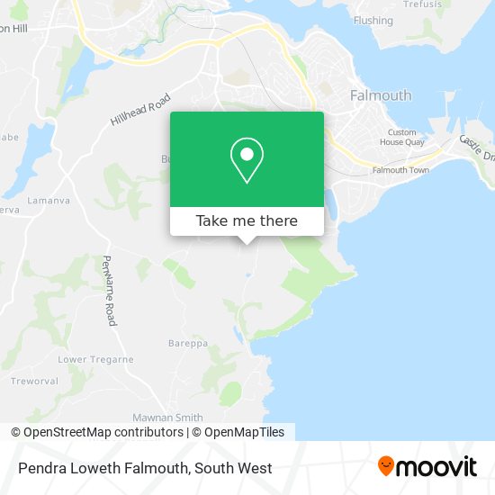 Pendra Loweth Falmouth map