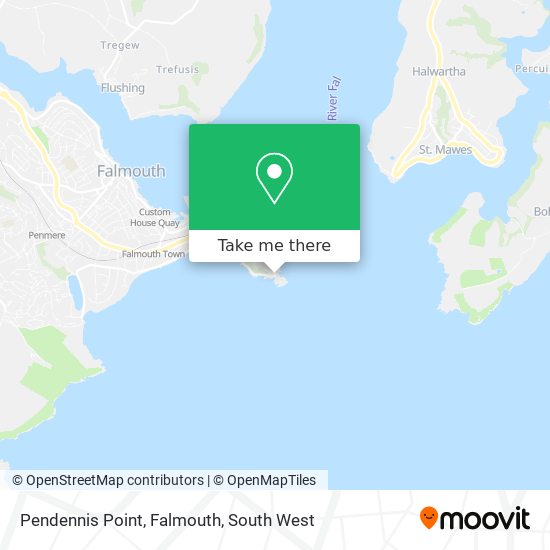 Pendennis Point, Falmouth map