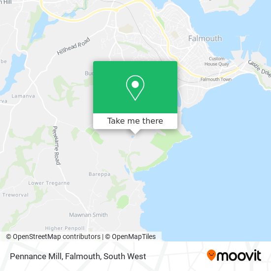 Pennance Mill, Falmouth map
