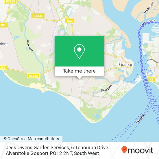 Jess Owens Garden Services, 6 Tebourba Drive Alverstoke Gosport PO12 2NT map