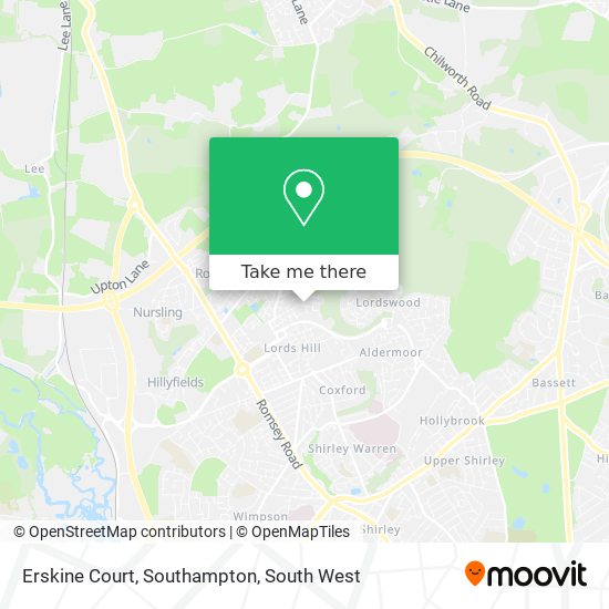 Erskine Court, Southampton map