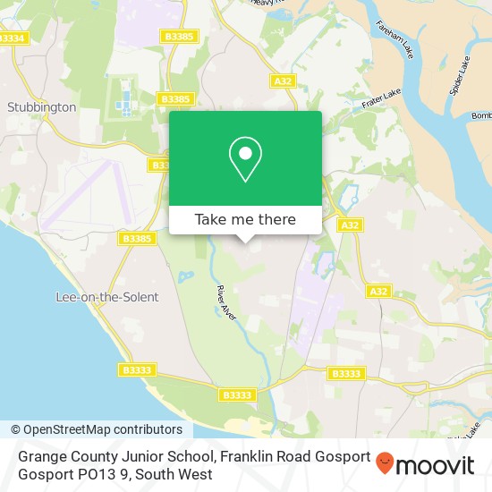 Grange County Junior School, Franklin Road Gosport Gosport PO13 9 map