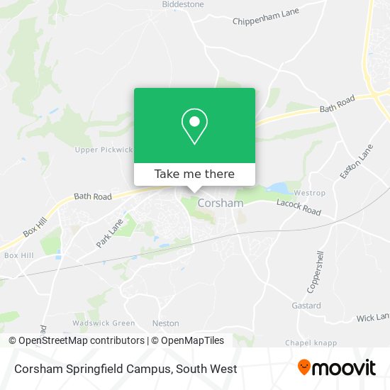 Corsham Springfield Campus map