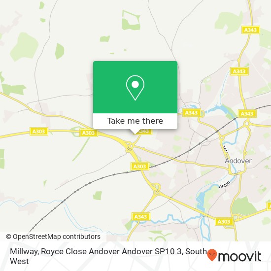 Millway, Royce Close Andover Andover SP10 3 map