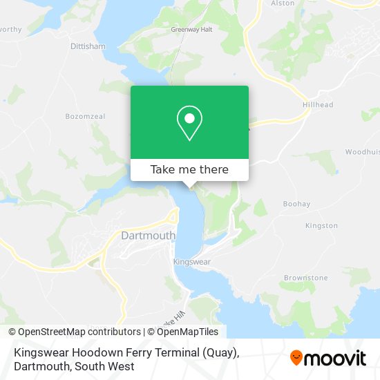 Kingswear Hoodown Ferry Terminal (Quay), Dartmouth map