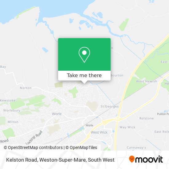 Kelston Road, Weston-Super-Mare map