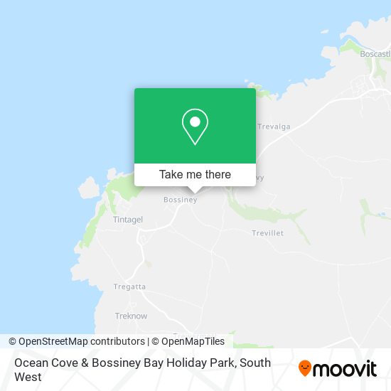 Ocean Cove & Bossiney Bay Holiday Park map
