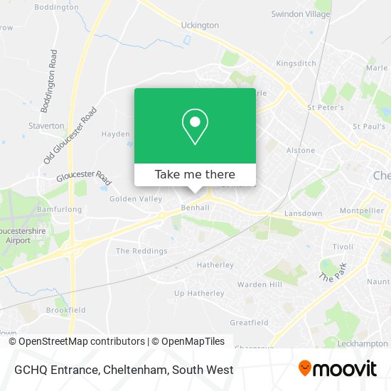 GCHQ Entrance, Cheltenham map