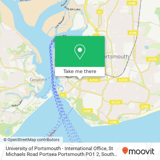 University of Portsmouth - International Office, St Michaels Road Portsea Portsmouth PO1 2 map