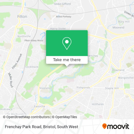 Frenchay Park Road, Bristol map