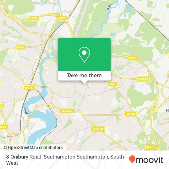 8 Onibury Road, Southampton Southampton map