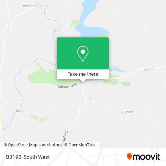 B3190, B3190 Skilgate Taunton TA4 2 map
