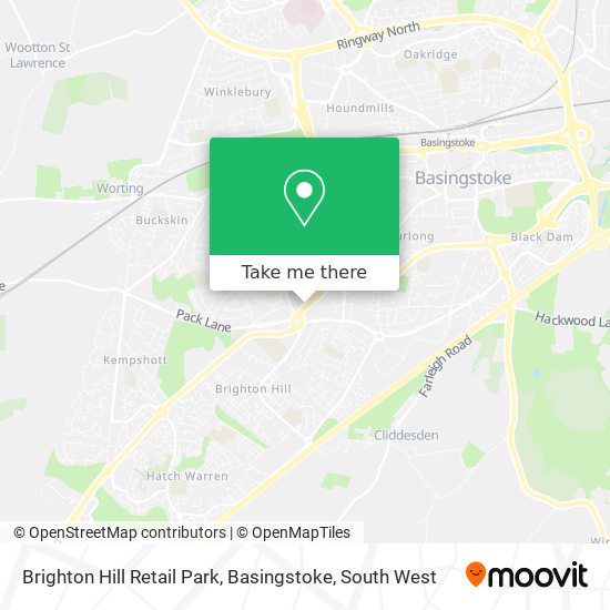 Brighton Hill Retail Park, Basingstoke map