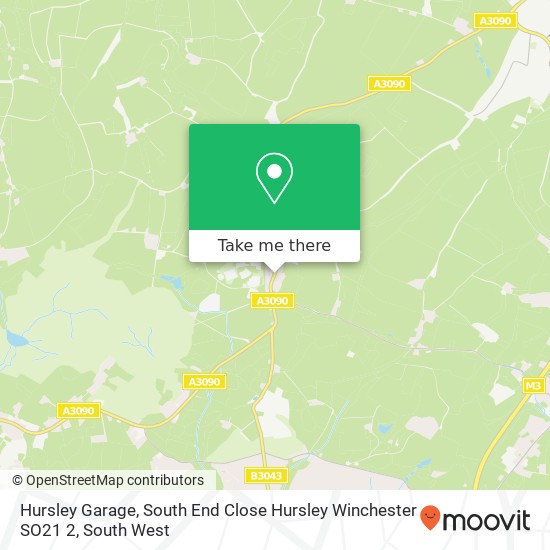Hursley Garage, South End Close Hursley Winchester SO21 2 map