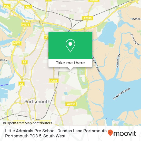 Little Admirals Pre-School, Dundas Lane Portsmouth Portsmouth PO3 5 map